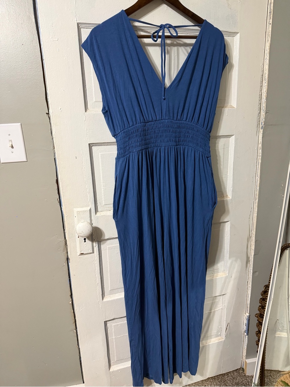Old Navy Blue Jumpsuit Romper with pockets Size Medium Like New
